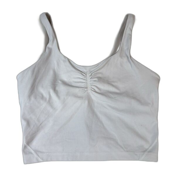 Lululemon 2022 Align Cropped Tank White Size 8 Built In Bra W1DBU Yoga Gym Run - Picture 1 of 6
